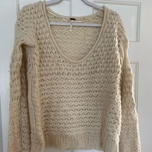 Free People Cream Sweater